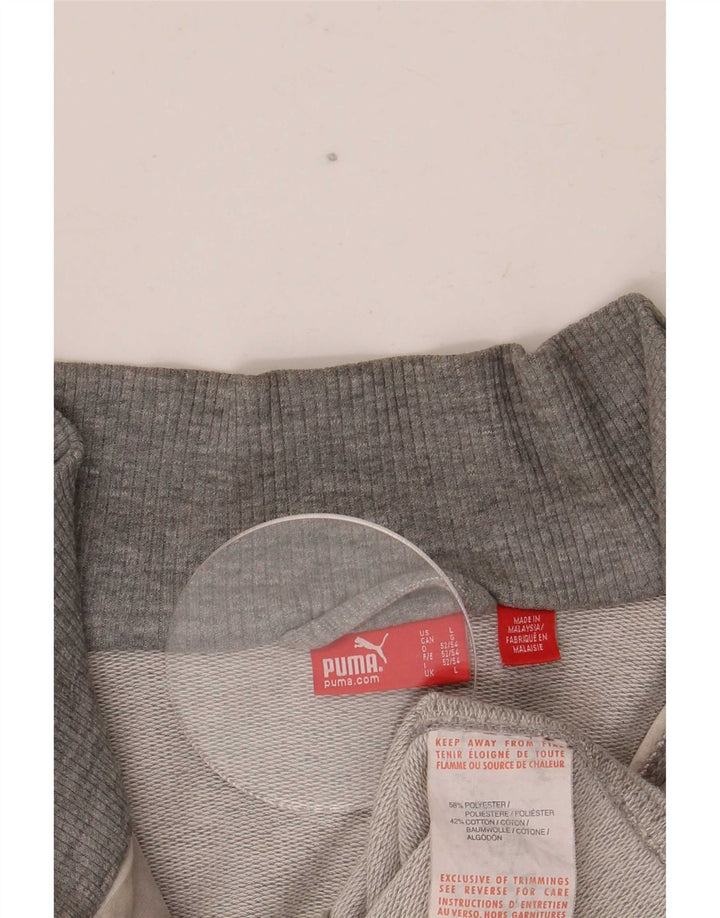 Puma Mens Chándal Top Chaqueta Grande Gris Poliéster