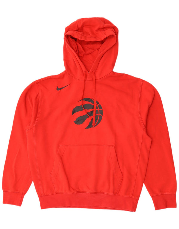 Jersey con capucha y estampado gráfico de los Toronto Raptors de algodón rojo mediano para hombre Nike