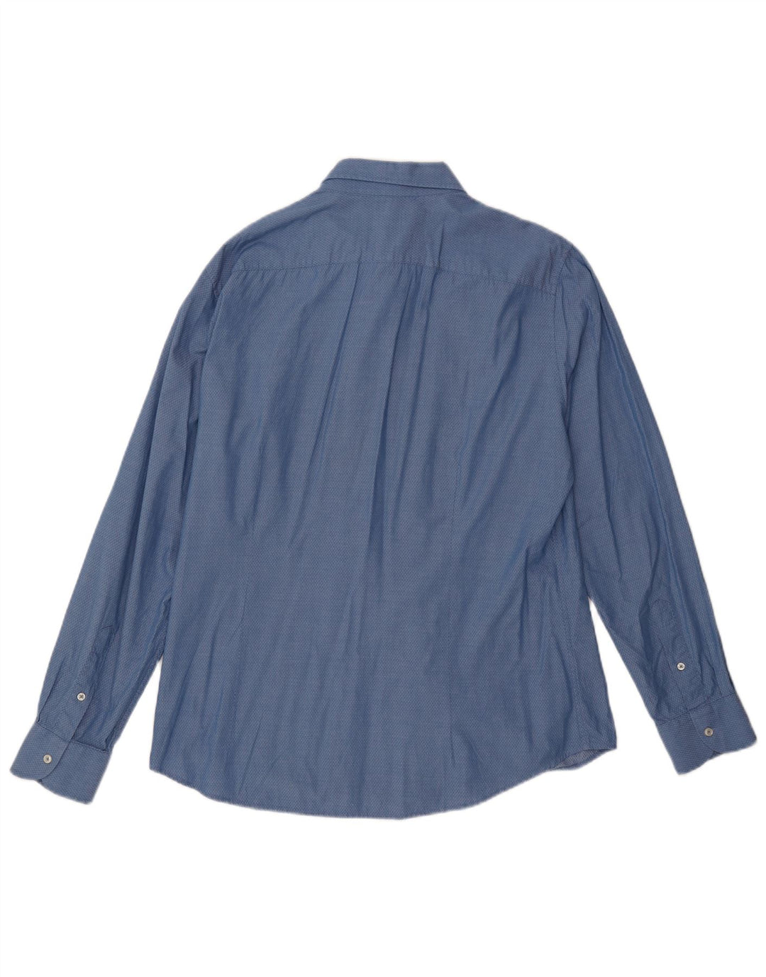 BENETTON Camisa Hombre XL Azul Argyle/Diamond Algodón