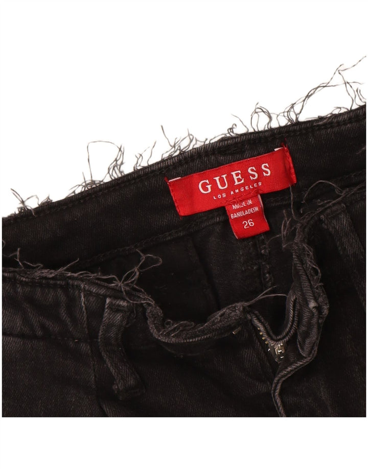 Vaqueros Guess Mujer Tapered W26 L28 Algodón Negro