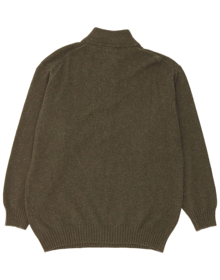 Murphy & Nye Jersey con cuello y cremallera para hombre XL Lana verde