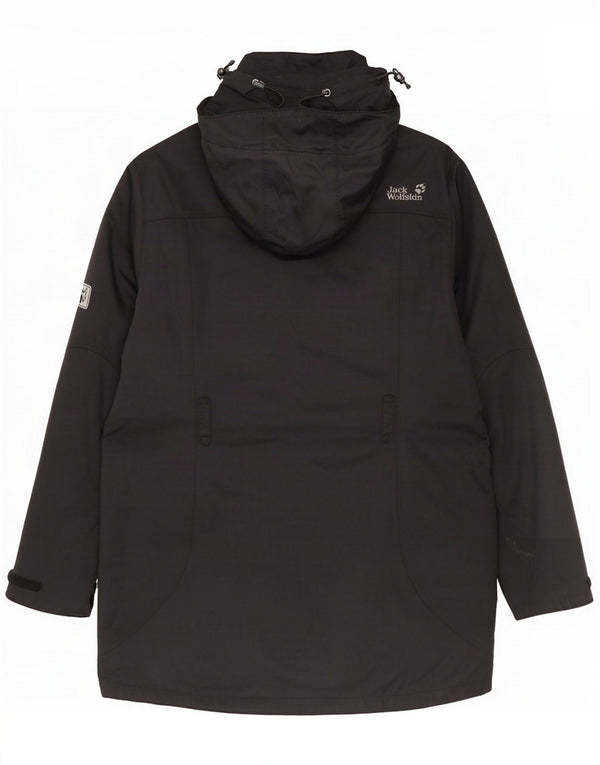 Jack Wolfskin Womens Hooded Parka Jacket UK 18/20 XL Navy Blue Polyamide