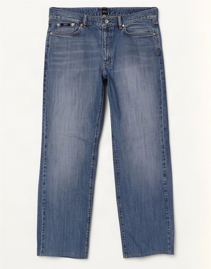 Vaqueros Hugo Boss Hombre Rectos W34 L29 Algodón Azul
