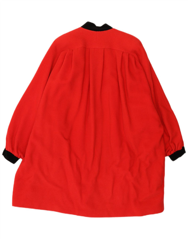 Abrigo Oversize Valentino Mujer IT 40 Small Lana Color Block Rojo