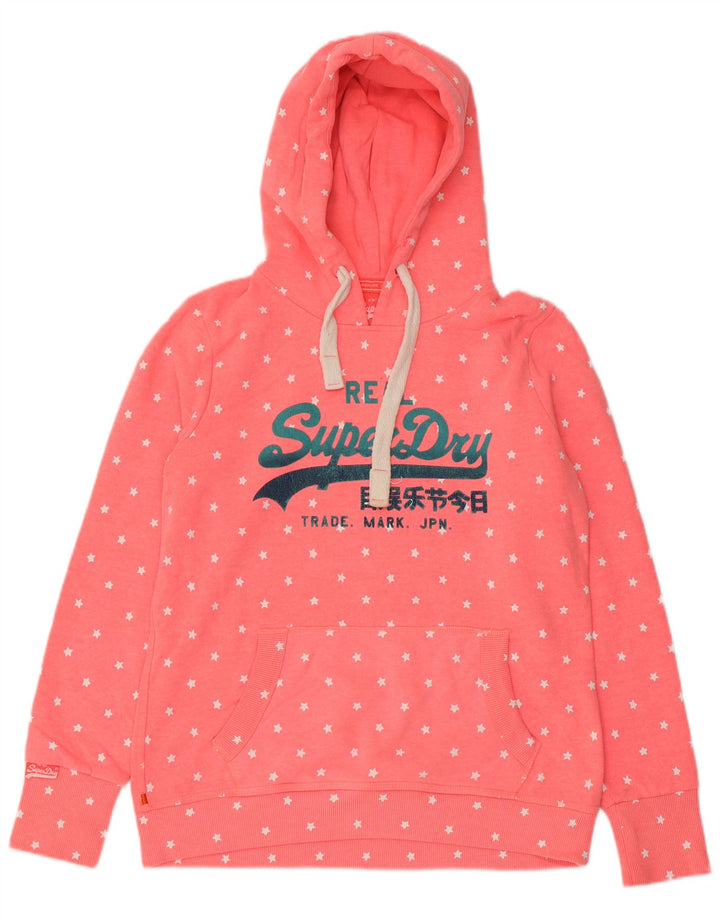 Superdry Jersey con capucha gráfica para mujer UK 40 XL Algodón con lunares rosas