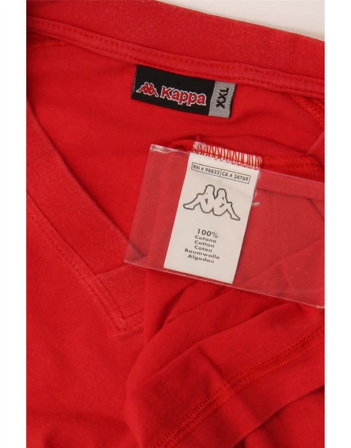 Kappa Camiseta Hombre Top 2XL Algodón Rojo
