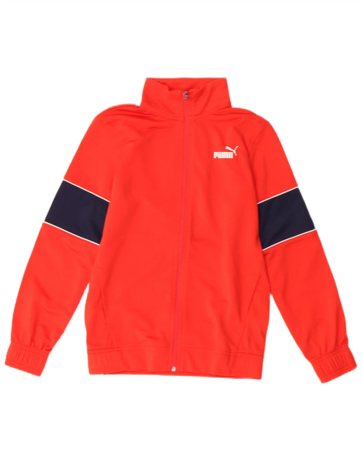 Puma Chaqueta de chándal para niño 11-12 años Rojo Colorblock Poliéster