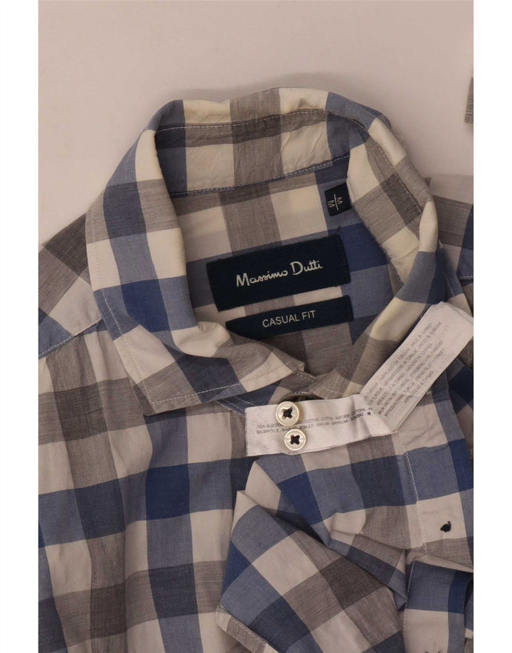 Massimo Dutti Camisa Casual Fit Mediana Algodón Vichy Multicolor Hombre