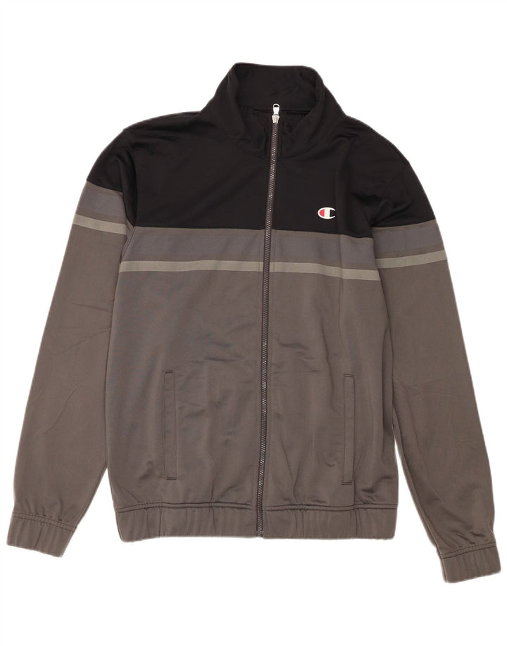 Champion Chaqueta De Chándal Para Hombre Poliéster Color Block Mediano Negro