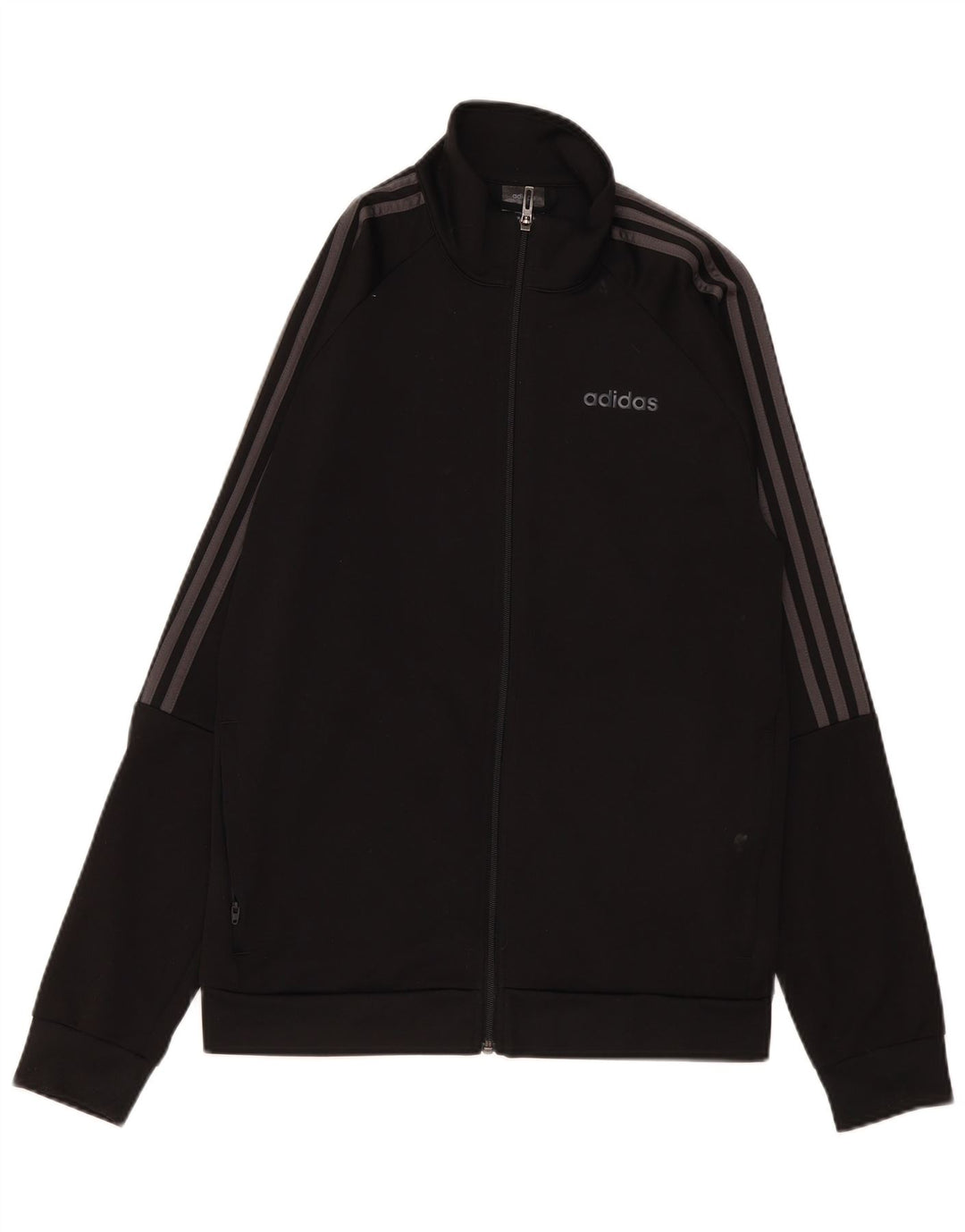 Adidas Mens Climalite Chándal Top Chaqueta UK 40/42 Mediano Negro Poliéster