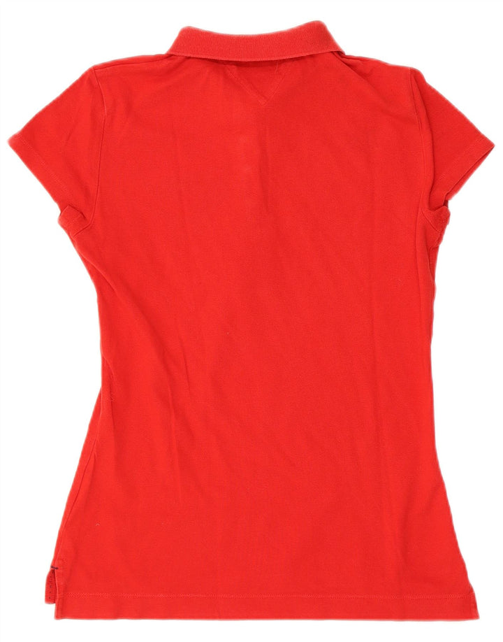 TOMMY HILFIGER Polo ajustado para mujer UK 40 Rojo mediano