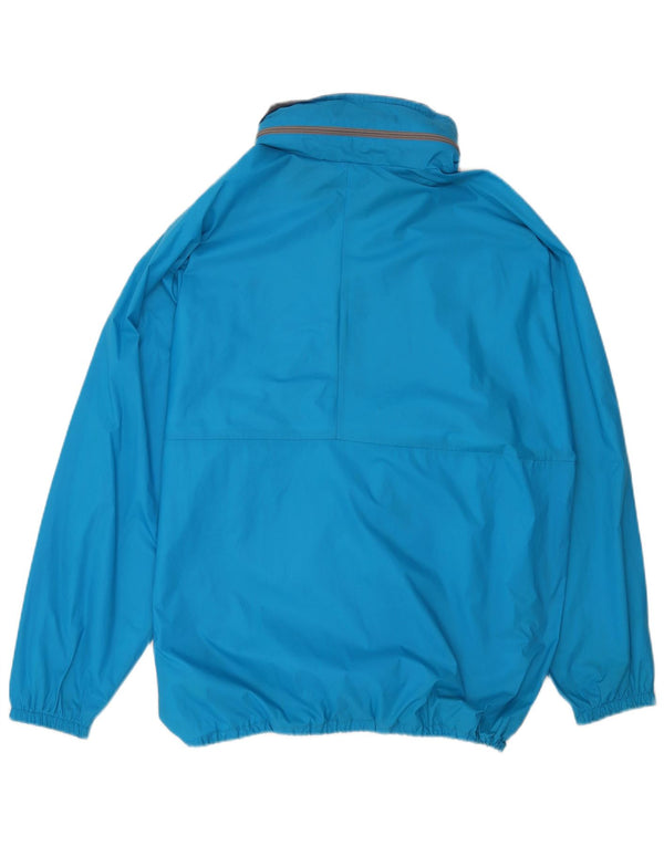 Vintage hombres con capucha Anorak chaqueta de lluvia Reino Unido 42 XL azul