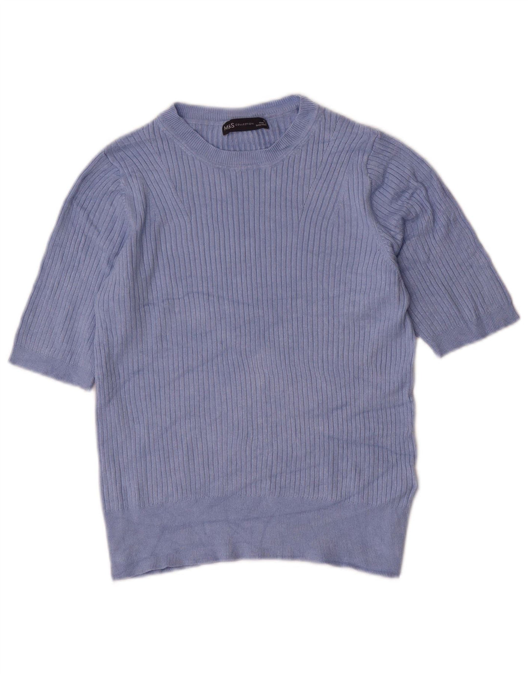 Marks & Spencer Jersey con Cuello Barco para Mujer UK 40 Azul Medio