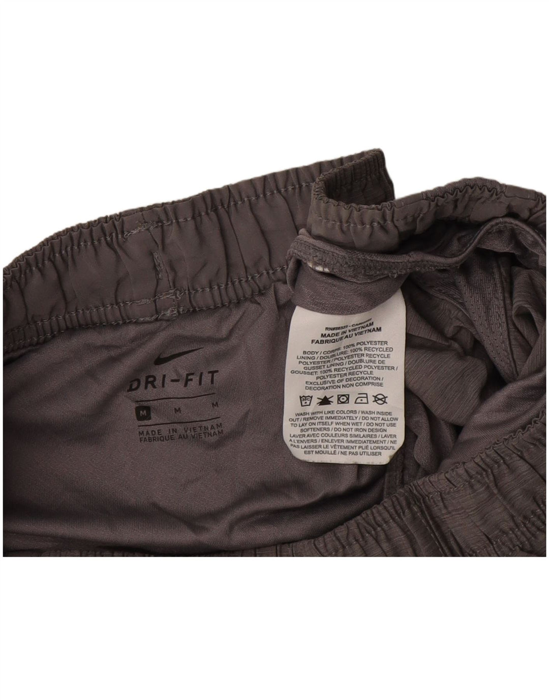 NIKE Pantalones cortos deportivos Dri Fit para mujer UK 40 Poliéster gris medio