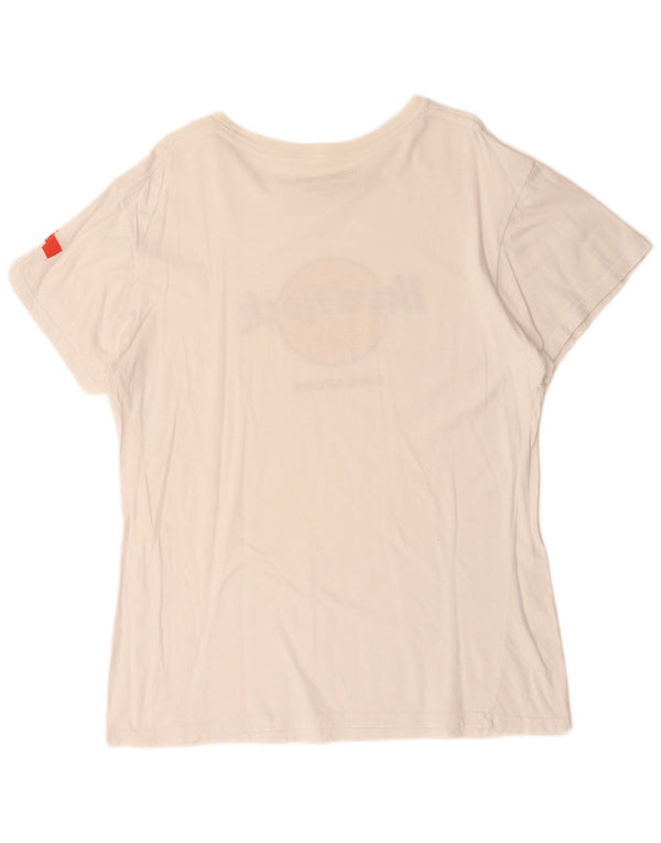 Hard Rock Cafe Camiseta gráfica Singapur para mujer Top UK 20 2XL Algodón blanco