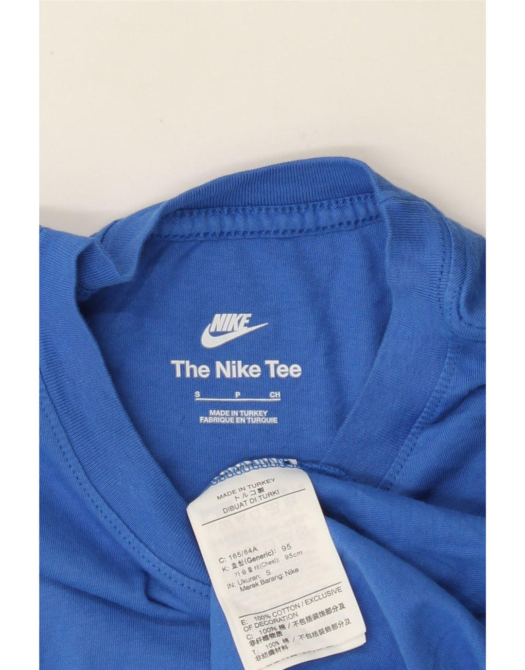 NIKE Camiseta gráfica para hombre Top Small Blue Cotton