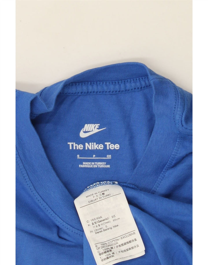 NIKE Camiseta gráfica para hombre Top Small Blue Cotton