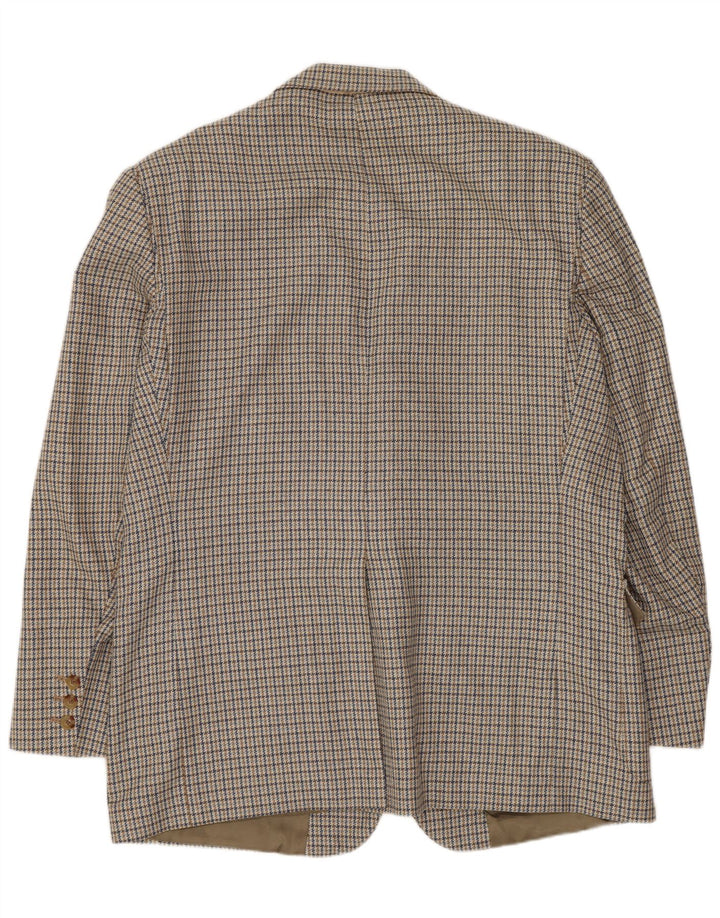 Orvis Chaqueta tipo blazer de 2 botones para hombre UK 44 2XL Beige Houndstooth