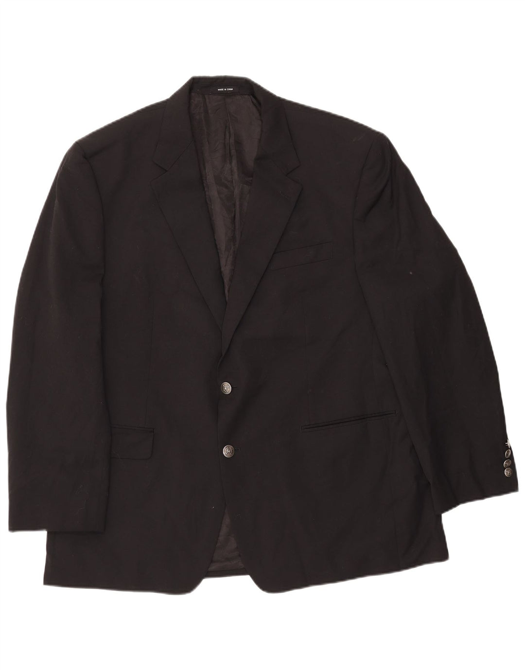 Ralph Lauren Chaqueta Blazer de 2 Botones para Hombre UK 46 2XL Lana Negra