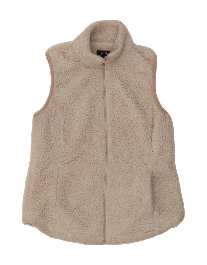 IZOD Womens Fleece Gilet UK 10 Small White Polyester Vintage Izod and Second-Hand Izod from Messina Hembry 