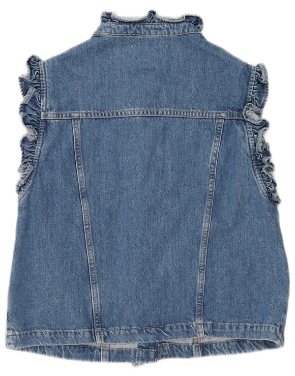 MINT VELVET Chaleco vaquero para mujer UK 44 Algodón azul medio