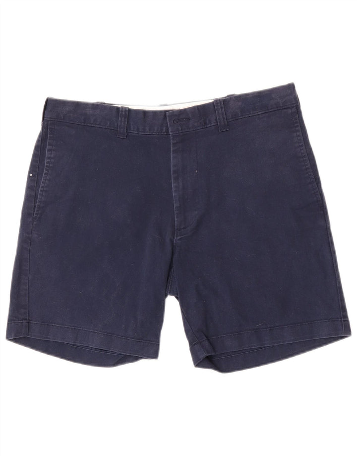 J. Crew Pantalones cortos chinos Flex de ajuste regular para hombre W33 Algodón azul marino mediano