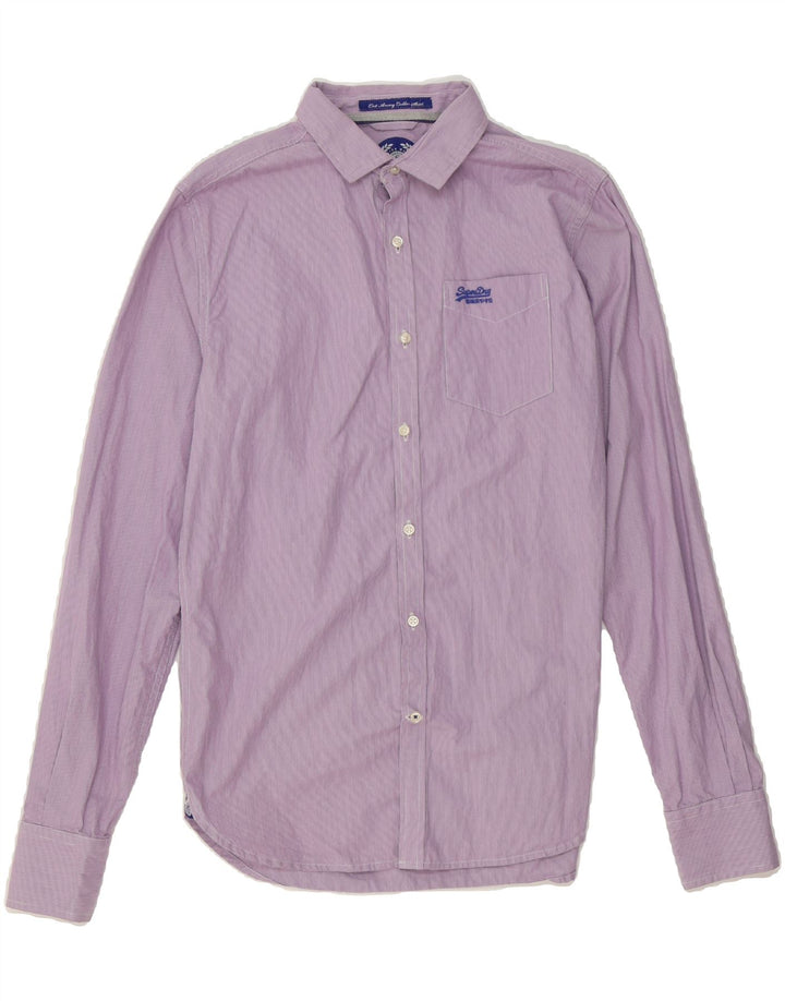 SUPERDRY Mens Shirt Medium Purple Check Cotton Vintage Superdry and Second-Hand Superdry from Messina Hembry 