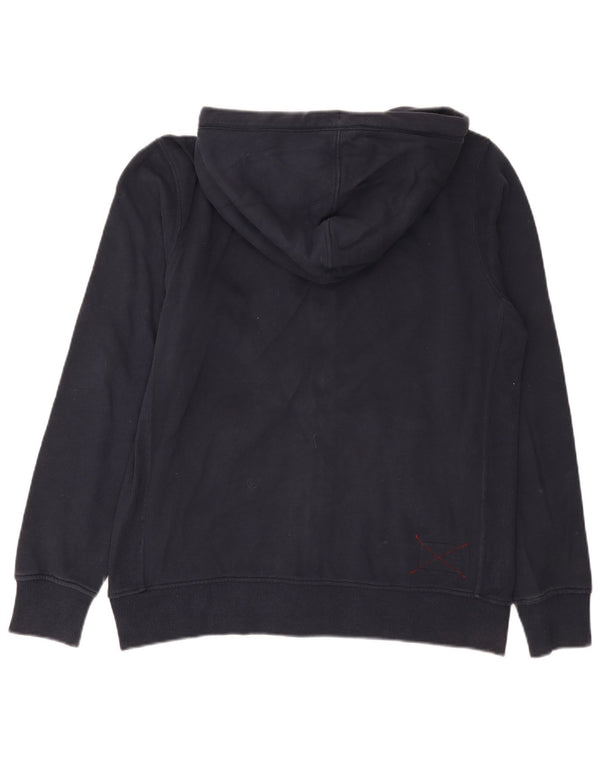 Fat Face Sudadera con capucha y cremallera para hombre, talla grande, algodón azul marino