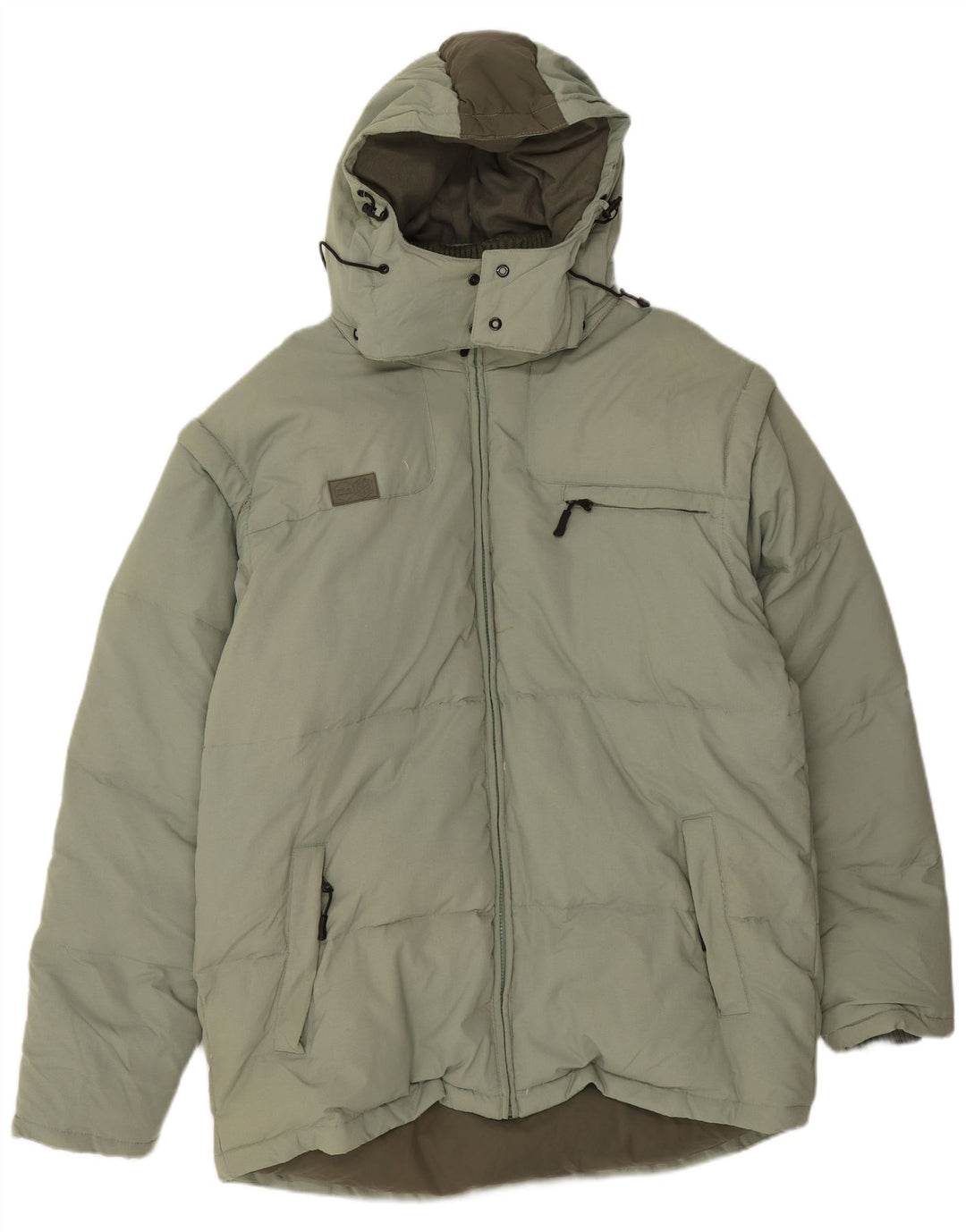 Fila Chaqueta acolchada con capucha para hombre UK 42 XL Poliamida verde