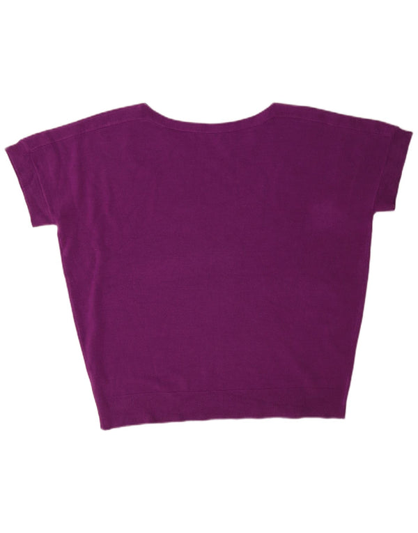 Marks & Spencer Jersey de Cuello Redondo para Mujer UK 40 XL Granate