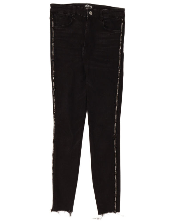 Zara Vaqueros pitillo para mujer EU 38 Small W28 L28 Negro