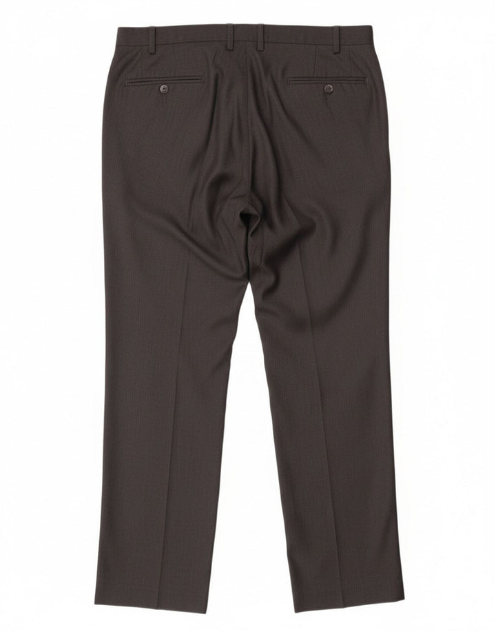 Pantalón de traje recto Calvin Klein para hombre W36 L32 Poliéster gris