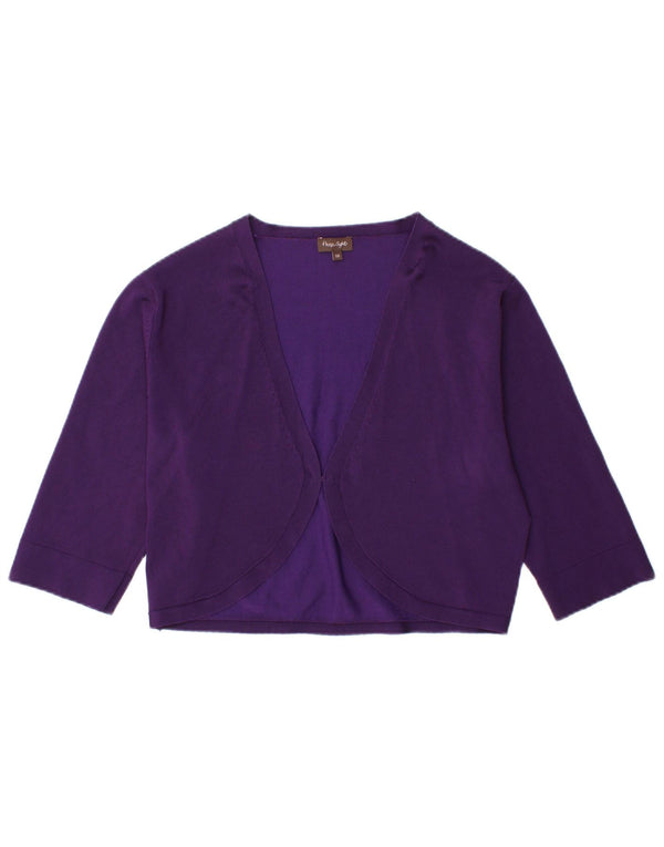 PHASE EIGHT Suéter tipo cárdigan Bolero para mujer UK 46 Viscosa morada grande