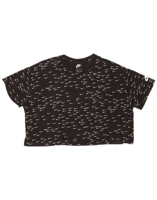 Nike Camiseta Crop Graphic para Mujer UK 40 XL Algodón Negro
