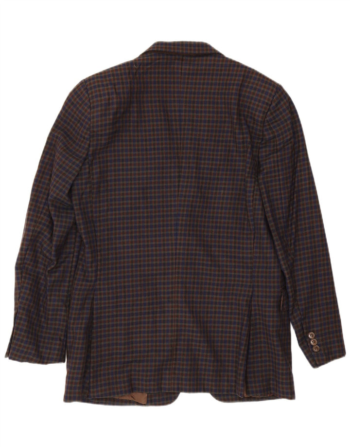 Aquascutum Chaqueta tipo blazer de 2 botones para hombre UK 38 Medium Multicolor Gingham
