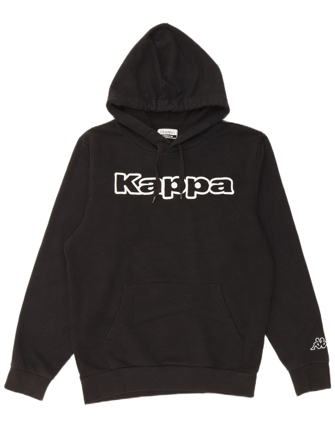 Kappa Mujer Graphic Sudadera Con Capucha Jumper Medium Negro Algodón