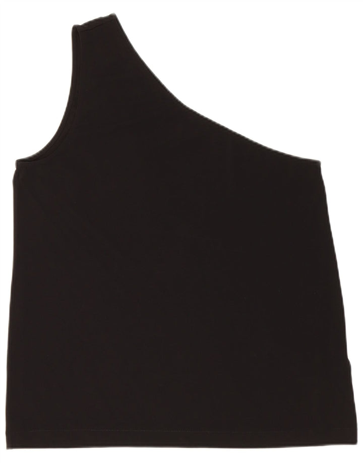 COS Top de un hombro para mujer UK 12 Viscosa negra mediana