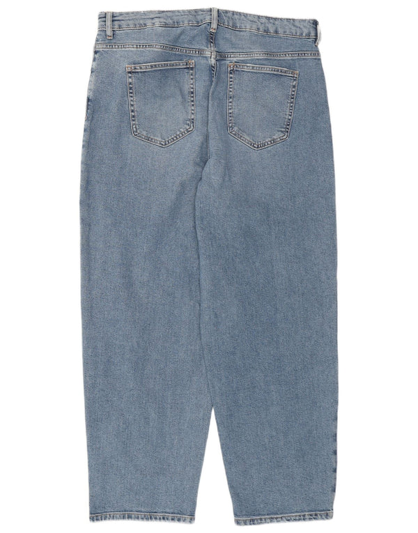 MARKS & SPENCER Vaqueros de cintura alta para mujer UK 40 Large W34 L28 Azul