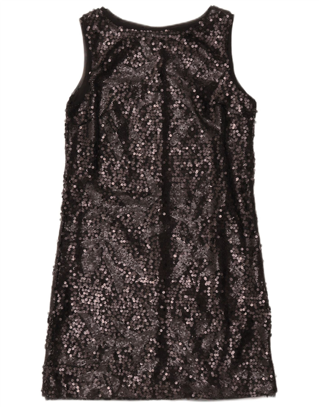 BENETTON Vestido recto sin mangas para mujer UK 10 Small Poliéster negro