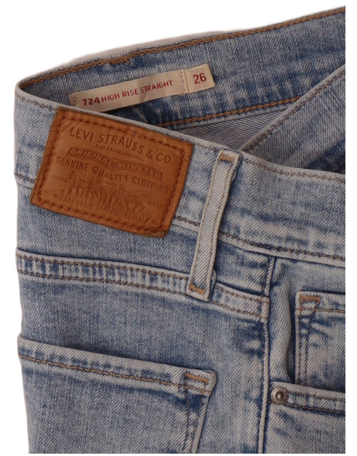 Levi's Mujer 724 Vaqueros Rectos De Tiro Alto W26 L28 Azul