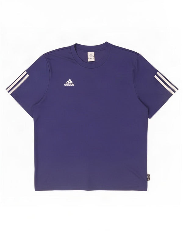 Adidas Mens Climalite Camiseta Top Grande Azul Marino Poliéster