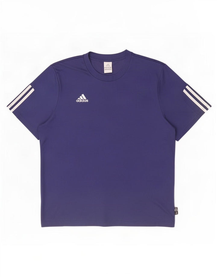 Adidas Mens Climalite Camiseta Top Grande Azul Marino Poliéster