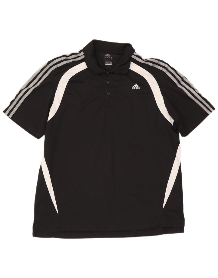 Adidas Hombre Climalite Polo XL Negro Colorblock Poliéster