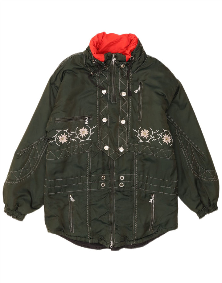 Sportalm Chaqueta de esquí extragrande con gráfico para mujer EU 38 Verde medio Floral