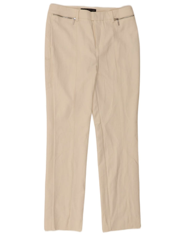 Zara Mujer Pantalón Casual Slim Medium W28 L29 Algodón Blanco