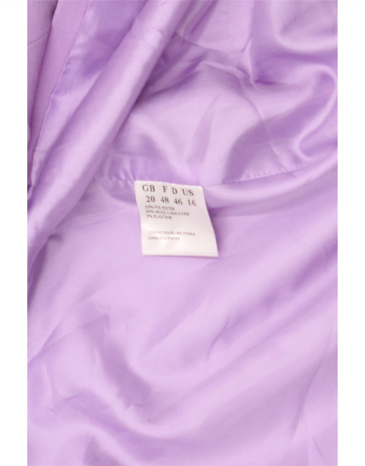 Jacques Vert Chaqueta tipo blazer con 1 botón para mujer UK 20 2XL Poliéster morado