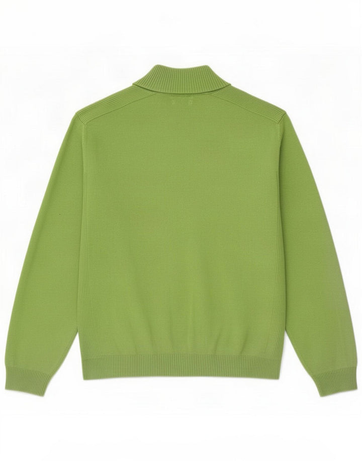 Jersey Massimo Dutti para hombre con cuello y botones 2XL Algodón verde