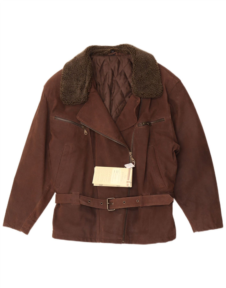 Chaqueta de ante para mujer Front Line EU 44 XL Cuero marrón