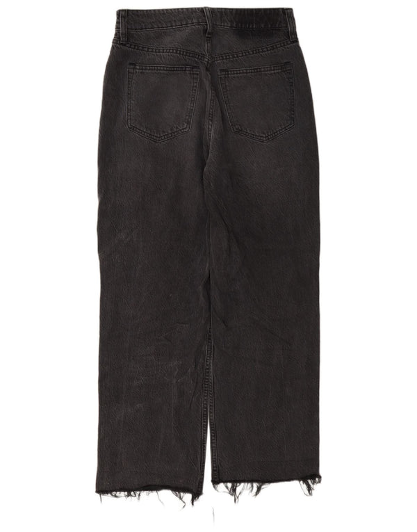 Abercrombie & Fitch Jeans Sueltos de Talle Alto Curvos para Mujer US 2 XS W26 L27 Gris
