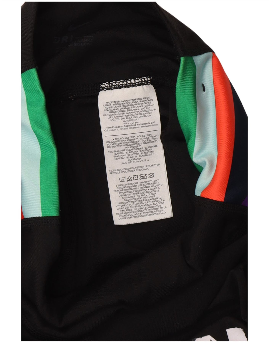 Nike Leggings gráficos para mujer UK 6 XS Negro Colorblock Poliéster